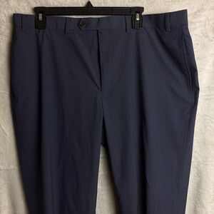 Lauren Ralph Lauren 38x32 Checked Blue Dress Pants Flat Front Old Money